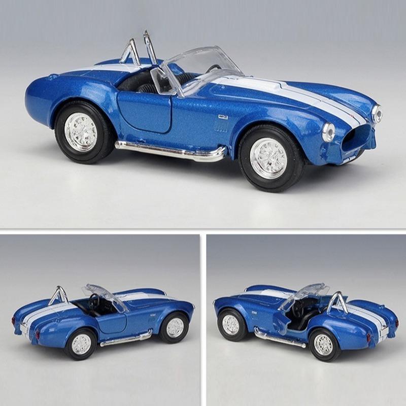 Масштаб 1/36 1965 Shelby Cobra 427 S-C Симуляция Модель автомобиля из сплава Машинка-инерционка Игрушка Детский Подарок Мальчику Миниатюрная Машинка