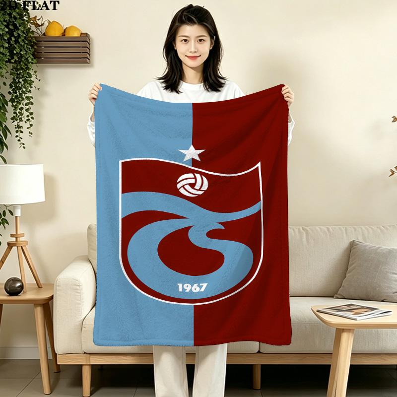 1PC Trabzonspor Patterned Flannel Blanket Suitable For All Seasons For Home Decor Warmth And Comfort Gifts Holiday Present
