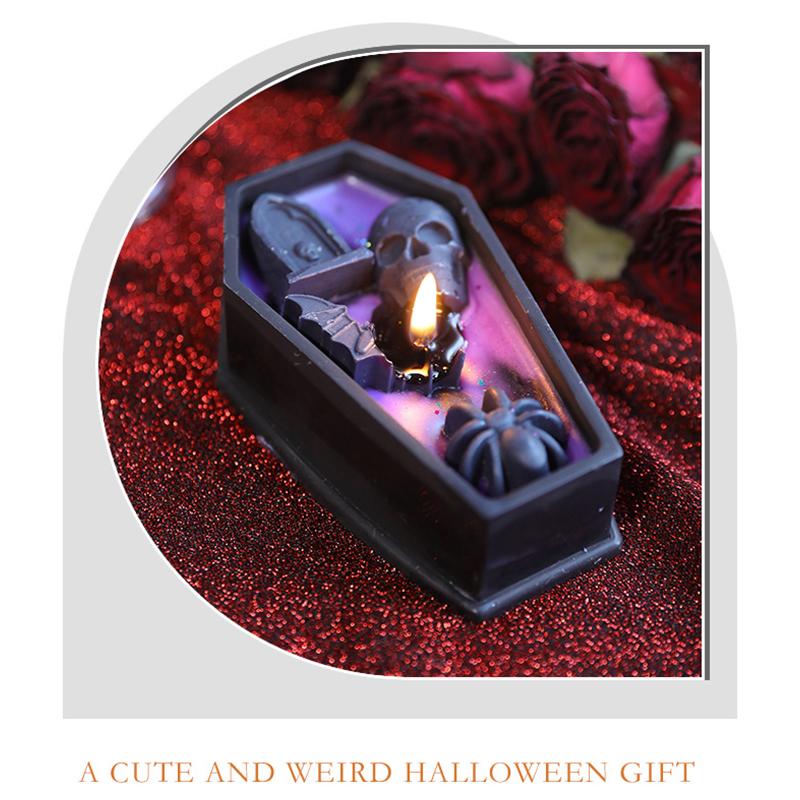 1PC Soybean Wax Blend Horror Gifts Aromatherapy Candles Party Black Table Decoration Skull Candle Halloween 3 Styles