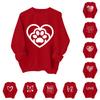 Women's Fashionable Casual Long-Sleeved Valentine's Day Heart Print Pullover Sweatshirt