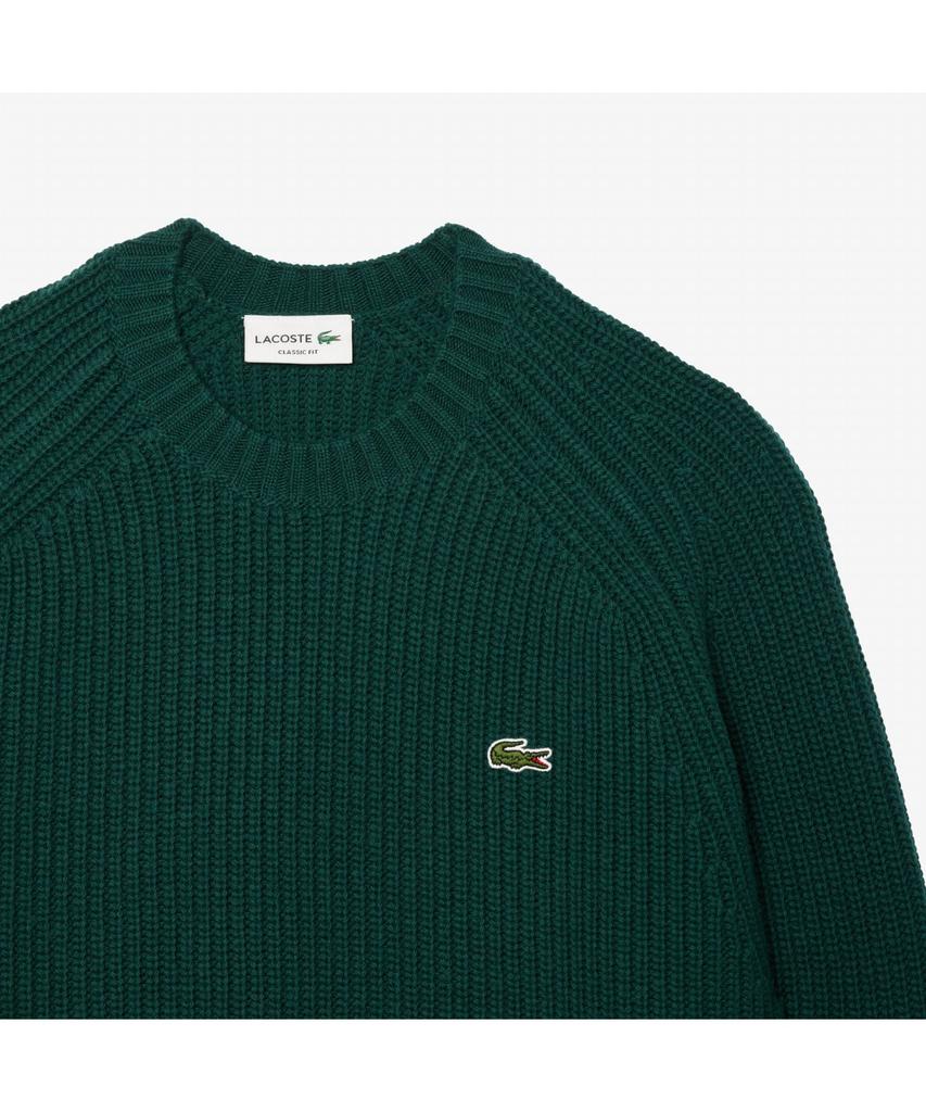 LACOSTE Men'S Rib Knit Wool Pullover Ah3142-54N Yzp