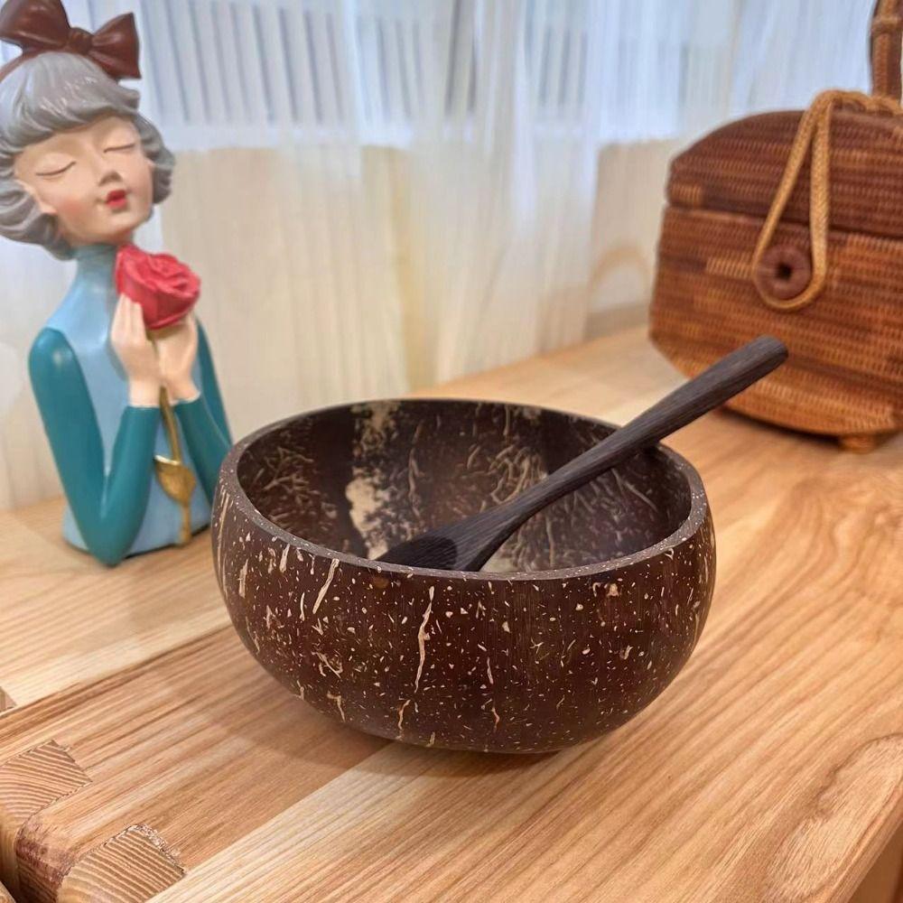 Reusable Coconut Bowls Natural Serving Dishes New Utensils Dessert