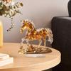 Acrylic Horse Centerpiece 2D Flat Coin Horse Ornament Tabletop Horse Decoration for Living Room Bedroom Home Office Desk Shelf