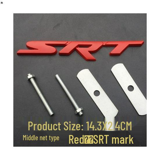 3D Metal SRT Grille Emblem - Perfect for Great Wall, Jeep, Dodge - Personalized Car Decoration Sticker