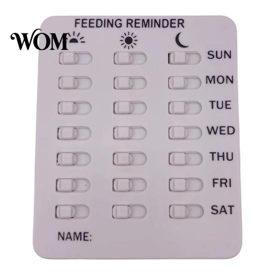 Medicine Reading Planner Feeding Reminder, Medication & Tracker Board, Reusable Schedule Card with Green Pet Chart Slider Markers, Care Pill