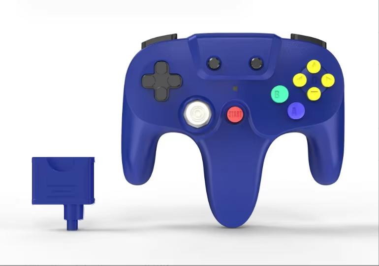 Беспроводной контроллер 2,4 ГГц для игровой приставки N64, встроенный вибромотор и функция Turbo, джойстик N64