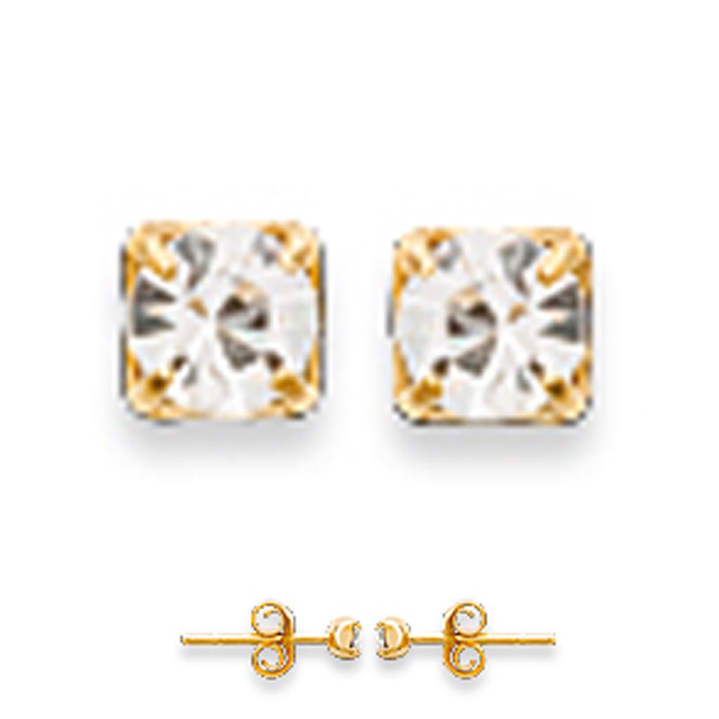 Les Trésors De Lily [L1135] - White Gold 'Brillants' Gold Plated Earrings - 2 Mm