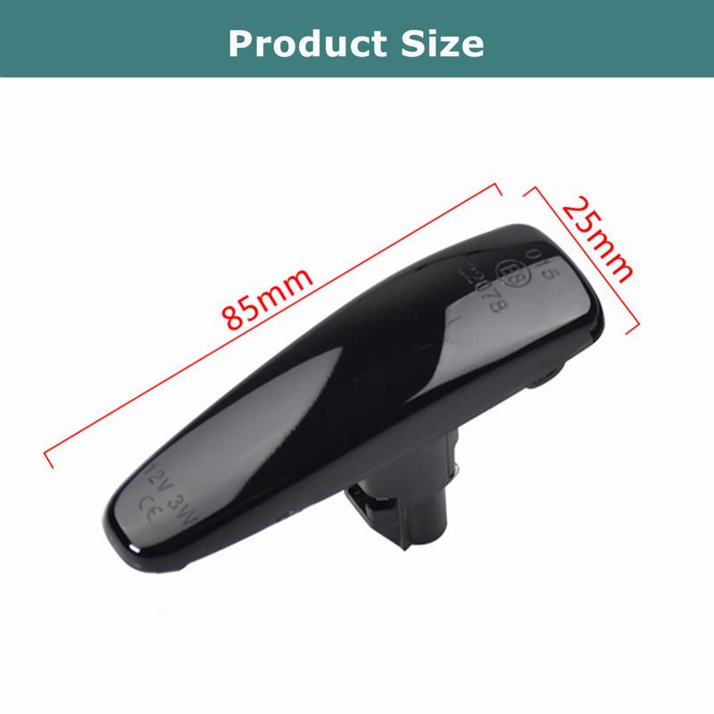 2pcs LED Dynamic Side Marker Turn Signal Lights 8351A001 For Mistubishi Outlander Sport Mirage Montero ASX Lancer Evolution X