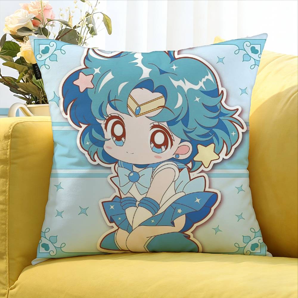 Cute girls SSailors MMoones World Various Sizes Square Pillow Case For Car Home Bedchamber Decor