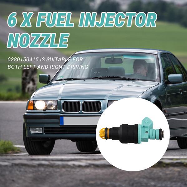 Set of 6 Fuel Injectors (0280150415) for Jeep Wrangler 4.0L