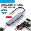 7-в-1 USB-C концентратор HDMI 4K для телефонов и компьютеров - Многопортовый конвертер расширения