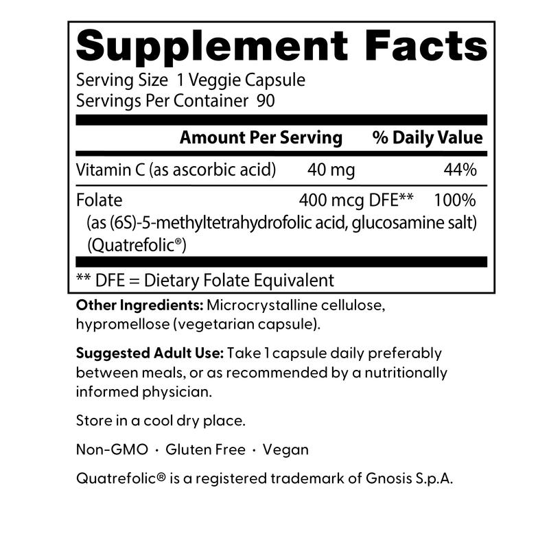 Doctor's Best Fully Active Folate 400mcg Veggie Caps, 90 tablets, 2 units