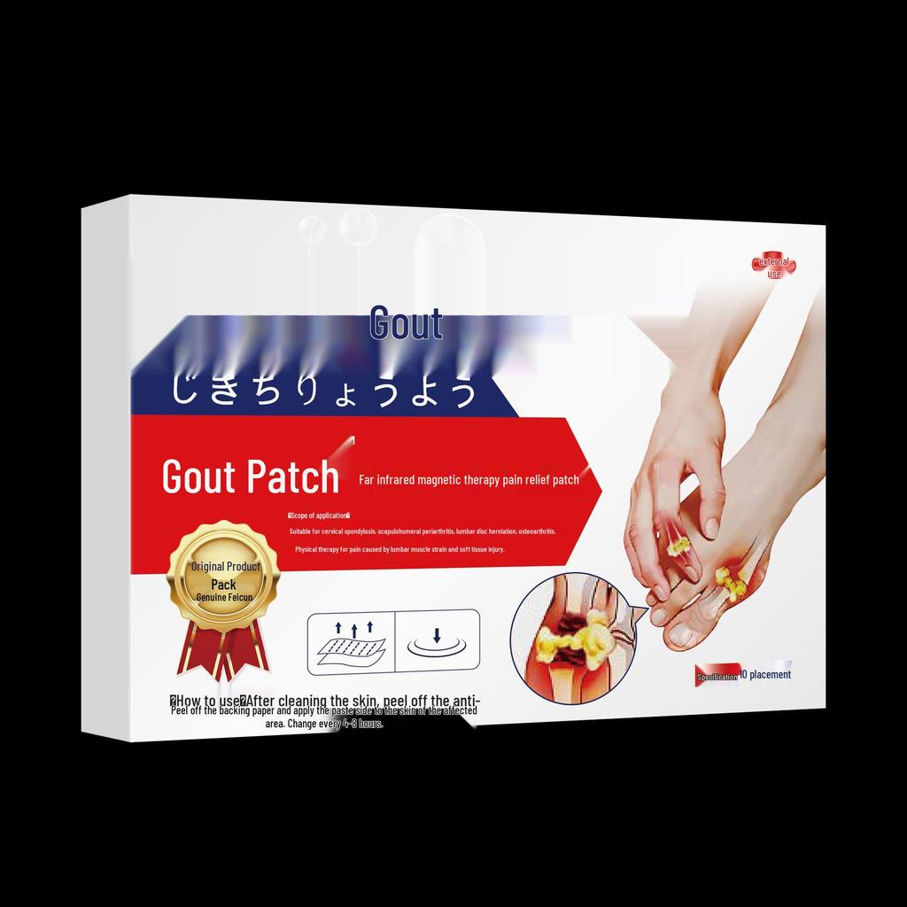 Far-Infrared Magnetic Gout Relief Patch for Joint Discomfort and Swelling in Hands and Feet