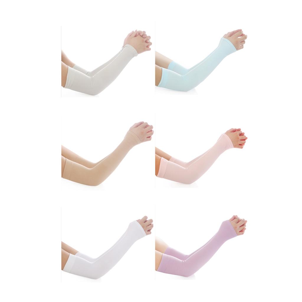 Ice Silk Sunscreen Sleeves Summer Ice Sleeves Cooling Arm Sleeves for Men Women Outdoors Activity DrivingRandom Color