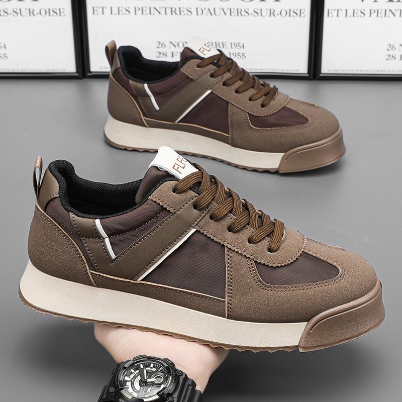 Casual Sports Shoes Men Increased Leather Casual Shoes Board Shoes High Quality Outdoor Chunky Sneakers British Style