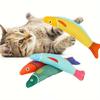 Творческая 3D-симуляция, игрушка для кошек в форме рыбы, кошачья мята, игрушка для развлечения, интерактивная плюшевая игрушка для кошек, режущихся зубов, издающая звуки кошка, питомец, котенок, милый, уникальный