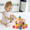 1 набор деревянных ящиков для сортировки фигур, дошкольное обучение мелкой моторике, игра на сопоставление геометрических блоков для малышей, мальчиков и девочек, образовательная игрушка-сортировщик фигур