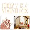 12pcs/set Home & Garden Home Decorations Laser Cut Wooden Roman Numerals Wood Chip Clock Accessories