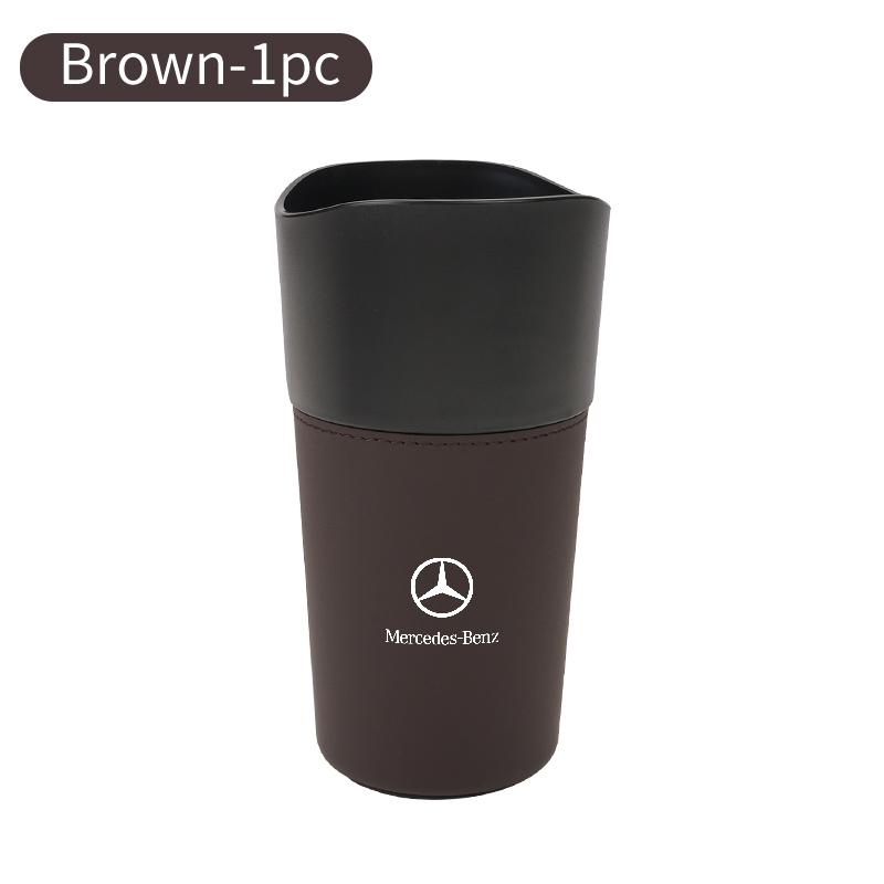 Car Mini Trash Can Cup Holder Accessory Garbage Organizer For Benz C180 C300 W124 W176 W177 C200 C260 GLC CLE CLA AMG
