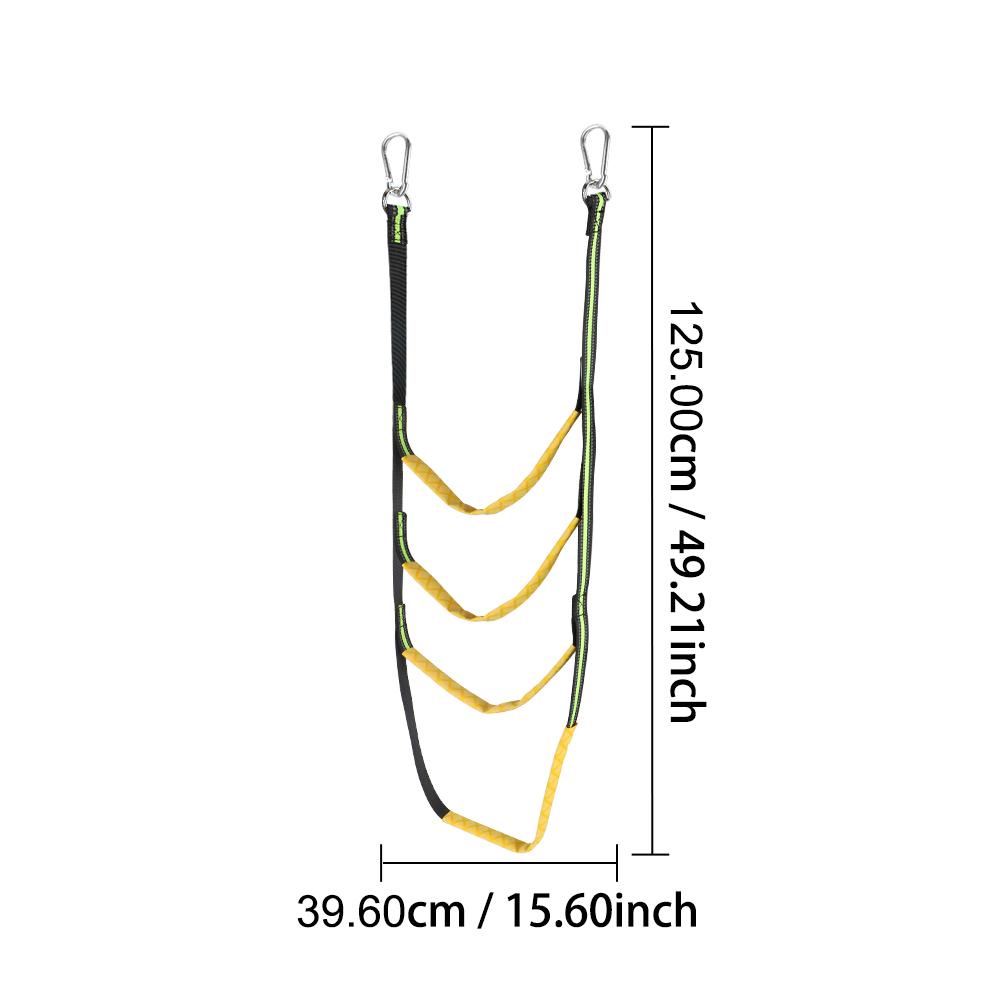 Мягкая штормовая лестница для посадки на борт, складная лестница для яхты, подвесная лестница для борта лодки, портативные аксессуары для резиновой лодки, 3/4/5 ступеней, веревочная лестница для лодки