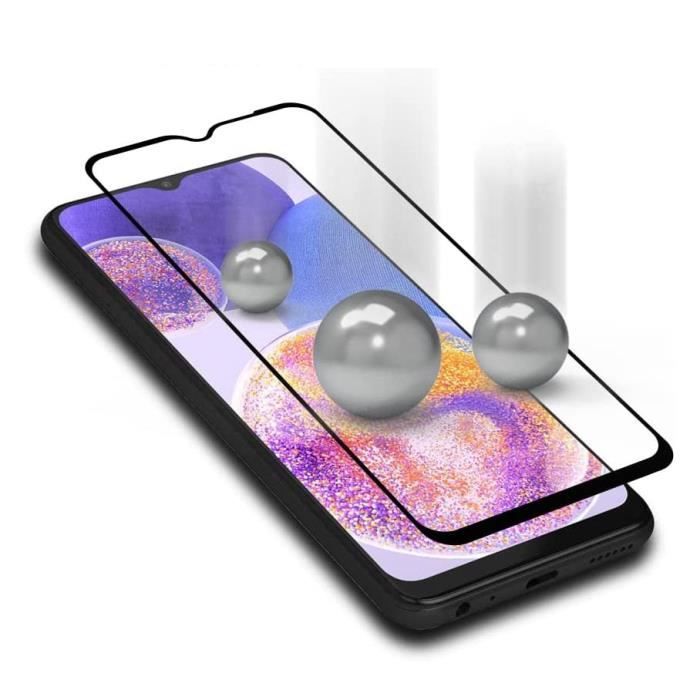 Coque de protection - Toproduits® - Samsung Galaxy A13 4G - Verre trempé - Bords noirs - Résistant aux rayures