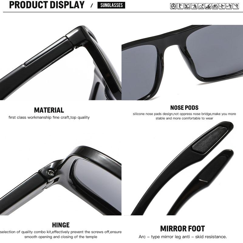 Hot Sale Polarized Vintage Square Sun Glasses Unisex Sunglasses UV400 Sport Shades Men Women