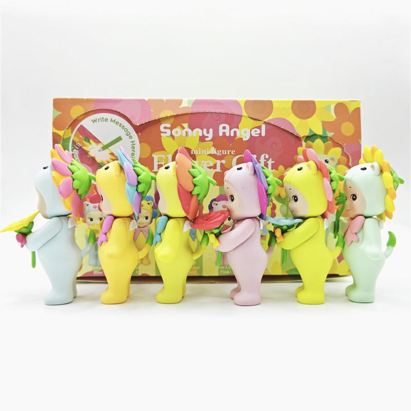 Очаровательный набор фигурок ангелов с цветами, включая игрушку-сюрприз в виде подсолнуха и розы