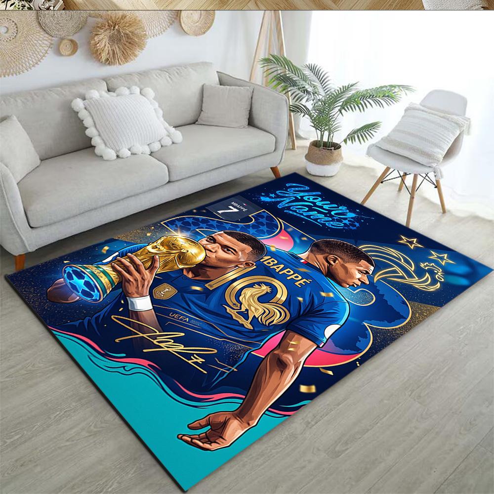 Mbappe Personalized Name Floor Rug Office Rug Suitable For Dormitory Hallway Living Rooms Playrooms Antislip Rug Anime Office Decor