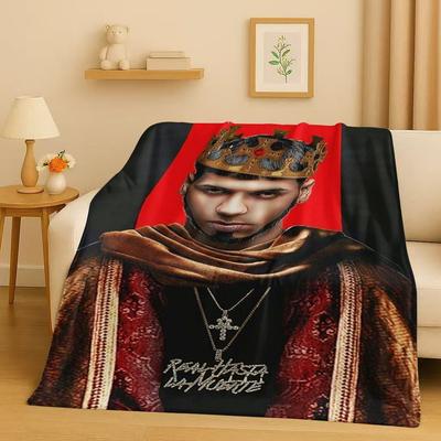 3D Плед из фланели с изображением рэпера Anuel AA Real Hasta La Muerte, Ультрамягкий теплый плюшевый плед для дома, спальни, кровати, дивана, Покрытие для детей, пикника