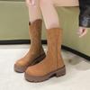 Модная уличная женская обувь, ботинки на молнии сзади, износостойкие, горячая распродажа 2024, осенне-зимние повседневные женские полусапоги, ботильоны для женщин