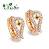 Серьги-клипсы MINTHA, модные модные украшения, серьги-кольца с кубическим цирконием для женщин, серьги цвета розового золота