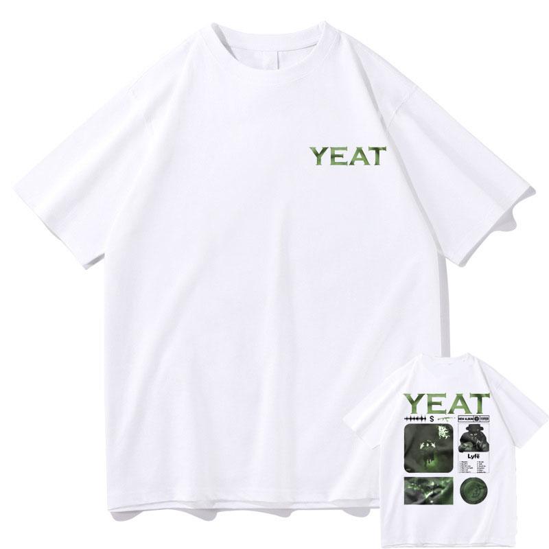 Limited Edition Rapper Yeat New Album Print Tshirt Men Women Hip Hop Round Neck Oversized Tshirt Mens Fashion Loose Streetwear