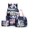 3Pcs/set Printed Backpack with Lunch Bag Pencil Case Student Teenager Boy Girl Bagpack Women's Backpack Set Travel Bag