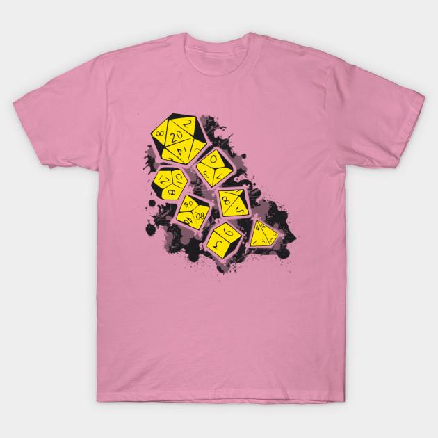 T Shirt Women Dungeons And Dragons Rpg Dice Set Yellow Black Bac Harajuku Print Kawaii Tshirt Summer Short Sleeve Female T-Shirt Top Tee