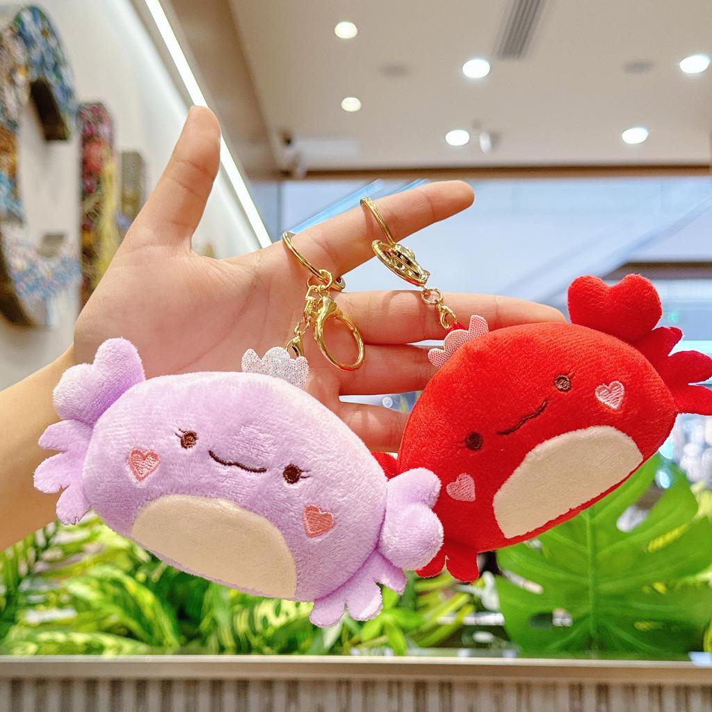 Мультяшный плюшевый брелок-краб - Морское животное, украшение для рюкзака