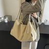 Canvas Shoulder Bag Women's Solid Color Large Capacity Tote Bag
