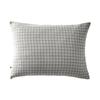 Pillowcase Woven-dyed Small Squares Deco "Gaïa Mix" 60 X 60 Cm &; 50 X 70 Cm "Cotton Gauze" - Gaïa Mix Cloud - 50 X 70 Cm