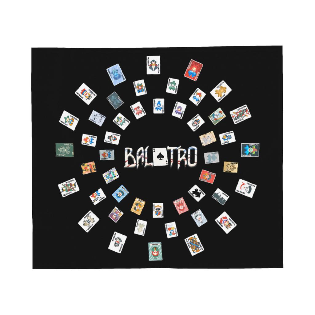Balatro Игровой Джокер-Джимбо Вязаное Одеяло Карточная Игра Флисовый Плед Диван Напечатанный Мягкий Теплый Покрывала Многофункциональное Одеяло