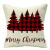 Festive Christmas Cushion Cover Featuring Adorable Reindeer And Snowflakes Design
