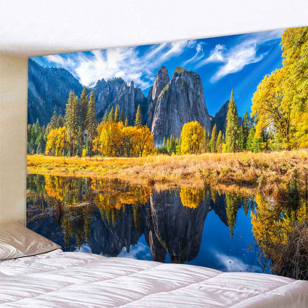 Красивый пляжный природный пейзаж с принтом, гобелен для дома, спальни, гостиной, Настенный декор, тканевый гобелен