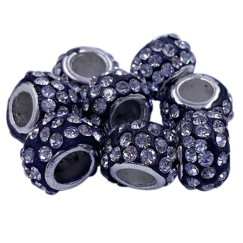 10 шт. 12 мм большое отверстие CZ хрустальные бусины горный хрусталь разделитель подвески подходят для браслет ожерелье DIY ювелирные аксессуары