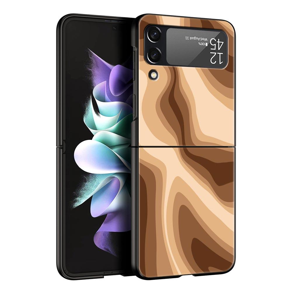 Роскошный подарочный чехол для телефона Samsung Galaxy Z Flip 4 Fold, черный, жесткий чехол для Samsung Z Flip 3 5G, чехол с абстрактной эстетикой