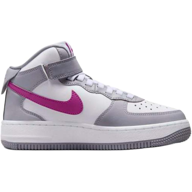 Nike Амортизация Air Force 1, Износостойкие Высокие Детские Повседневные Кроссовки Бетонно-Серый Белый Горячий Розовый Унисекс FN1193-003