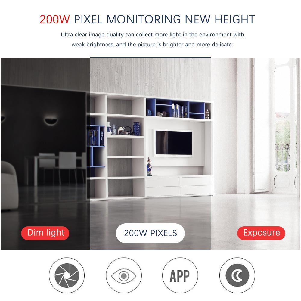 5G и 2,4G двухдиапазонная беспроводная IP-камера Wi-Fi мощностью 200 Вт Водонепроницаемая камера ночного видения для домашней безопасности