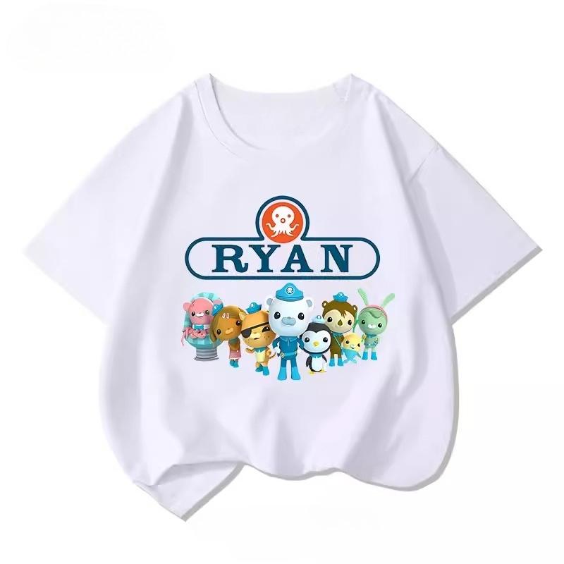 Potdemiel Octonauts Rescue Team Childrens 100 Cotton TShirt New Summer Style Comfortable and Breathable Childrens TShirt