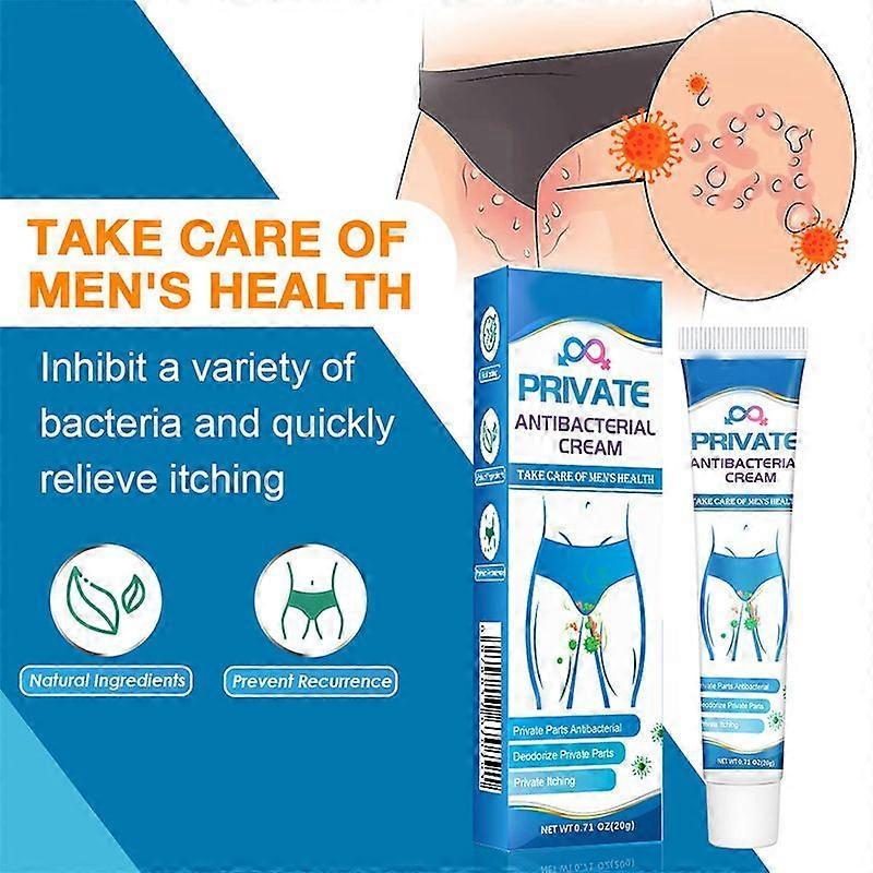 1Pc/2Pcs Private Antibacterials Cream Remove Odor Private Part Anti-Inflammatory Relieve Itching Eczema Cream 20g