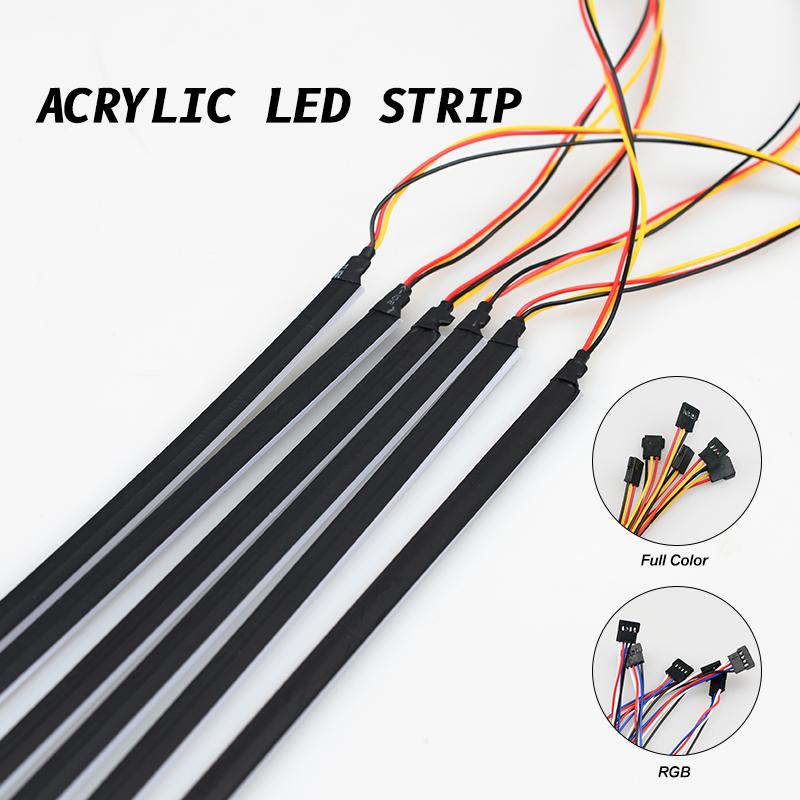 RGB Symphony Car Ambient Mood Light Внутренняя акриловая направляющая светодиодная лента для украшения интерьера Атмосферная лампа Управление через приложение