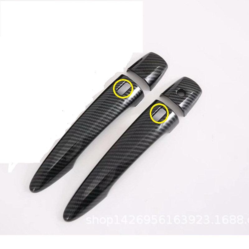 For Nissan JUKE F16 Luxurious Chrome Carbon Fiber Door Handle Covers protector Stickers Car Decal Styling Accessories