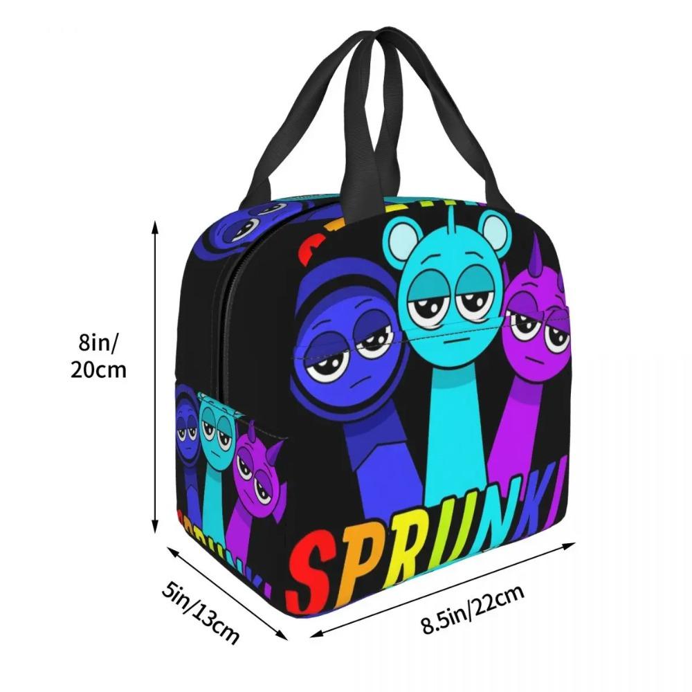Все мои игрушки Sprunki Игра Термосумка для ланча для женщин и детей Портативные контейнеры для еды Термоланч-бокс Сумка-тоут