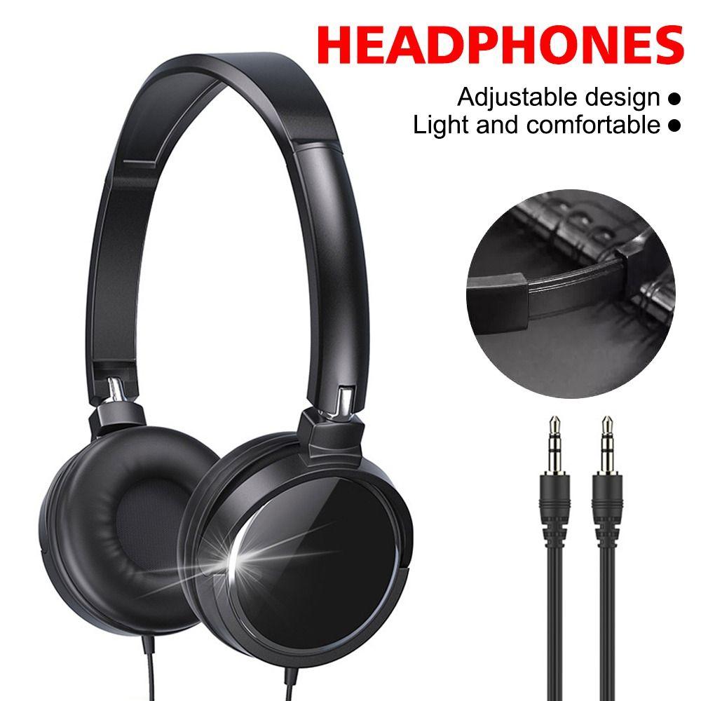 Soft Ear Pads Wired Headphones Lightweight Computer Headphones Head Mounted Earphones Computer Use